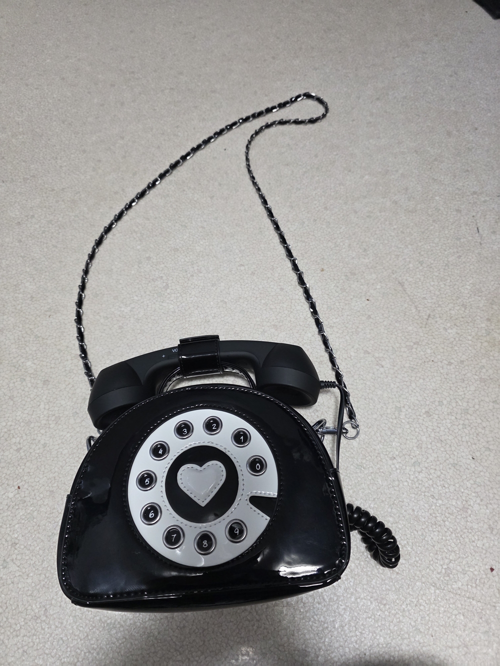 Dolls Kill- Sugar Thrillz Black Retro Telephone Crossbody Bag